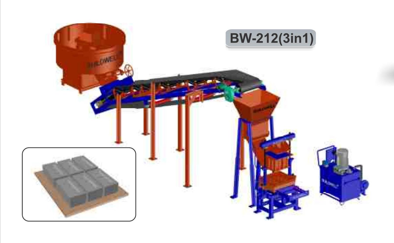 BW-212 3in1 assembly illustration